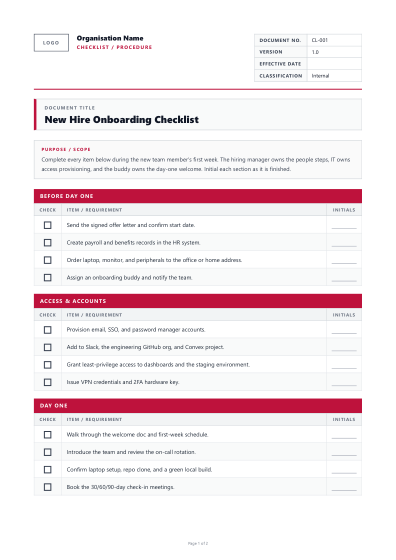 Checklist (corporate)