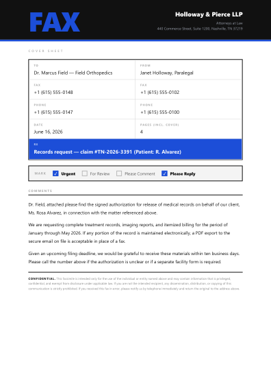 Fax cover sheet (bold)