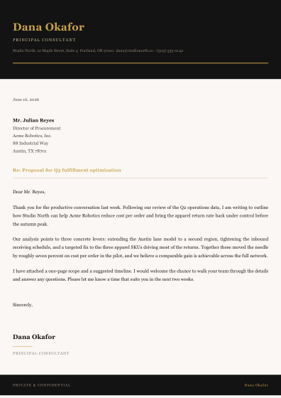 Letter (luxe)